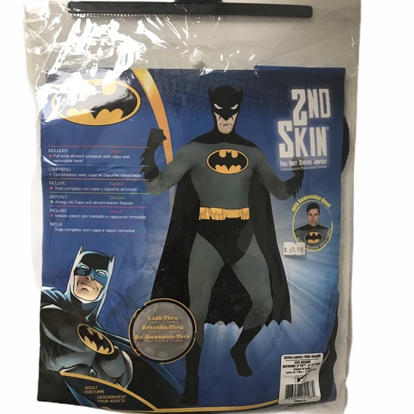 *Sold* Batman 2nd Skin Suit Halloween Costume Adult - Picture 2 of 8